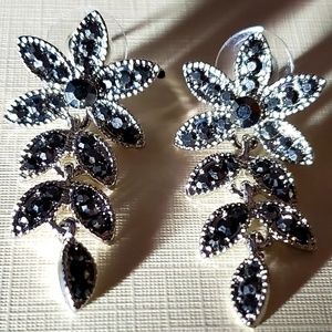 Crystal floral earrings
